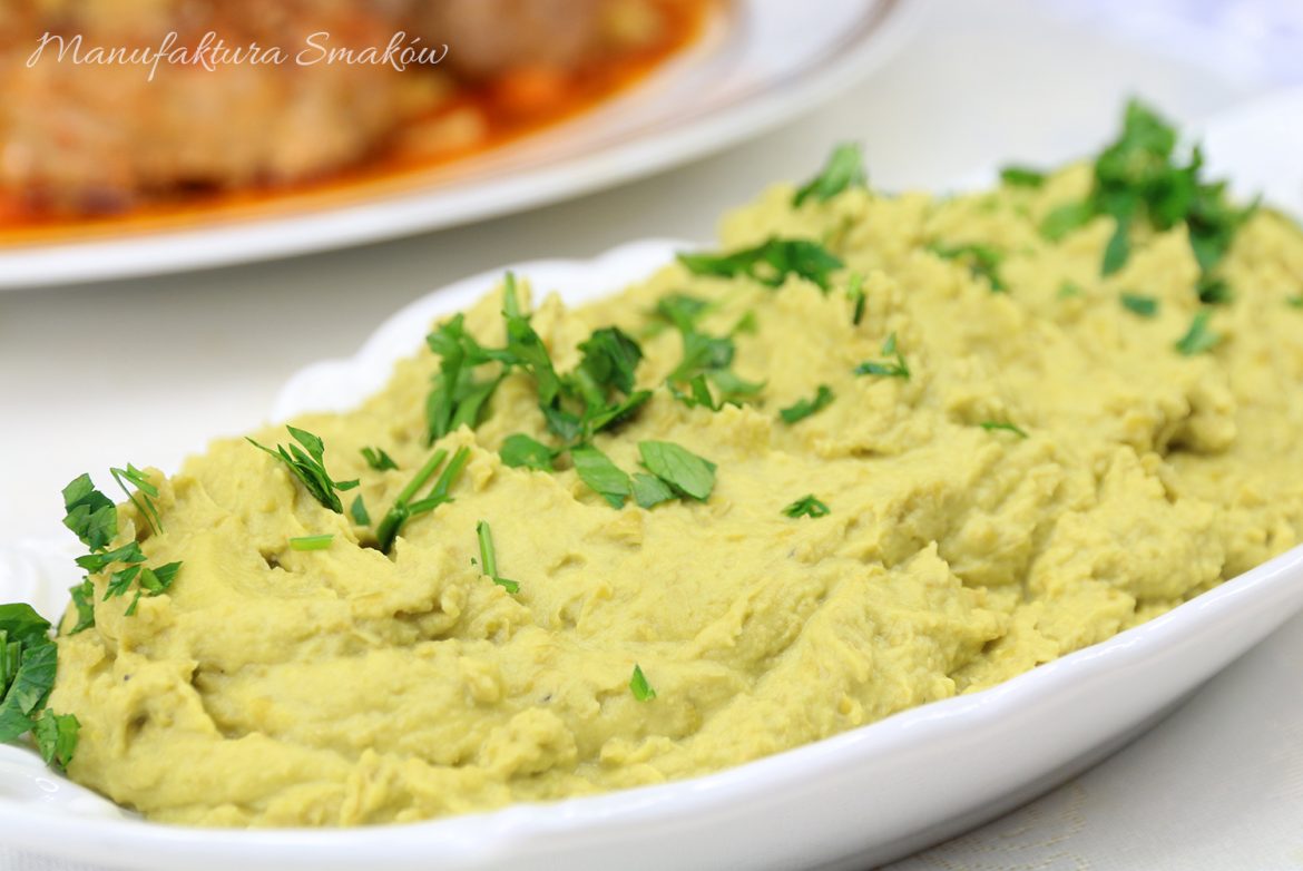 Purée z zielonego groszku