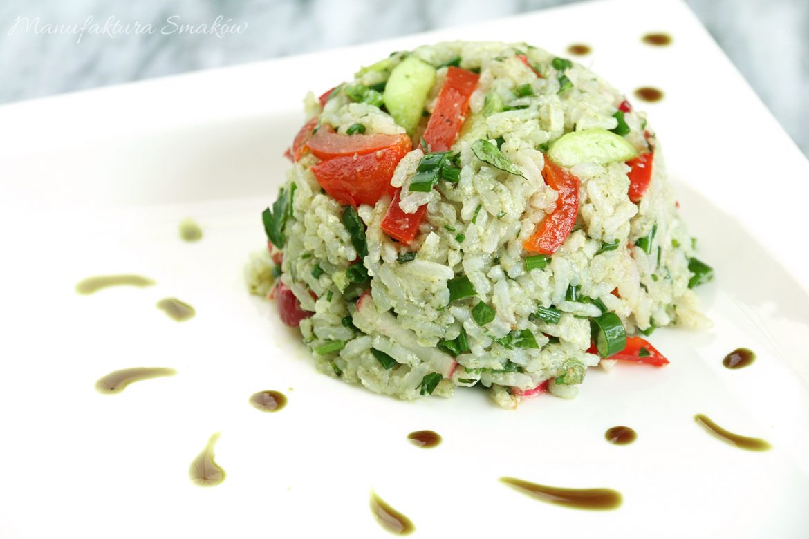 Zielony ryż z warzywami | Manufaktura Smaków