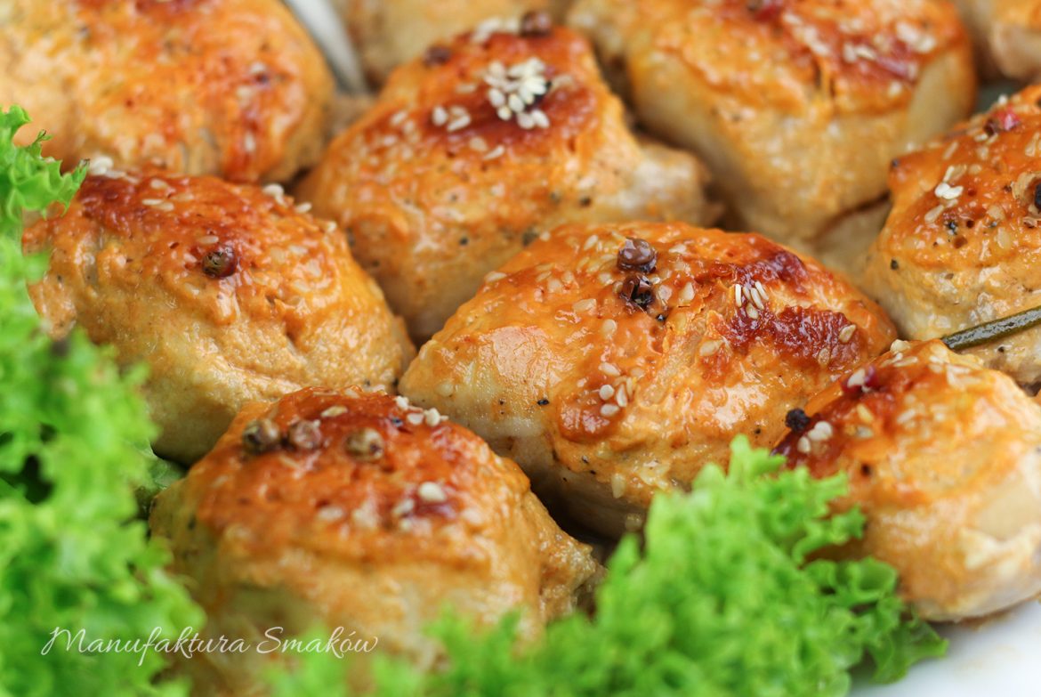 Pieczone udka pod majonezową pierzynką