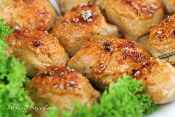 Pieczone udka pod majonezową pierzynką